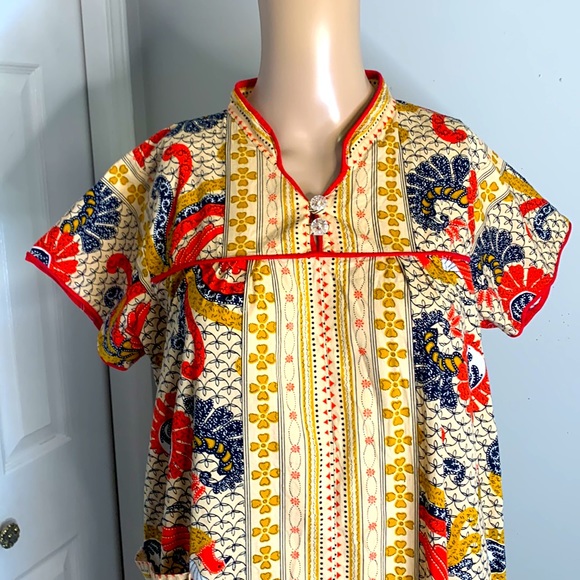 Vintage Mod Dress Mumu Summer Dress Retro - Picture 4 of 6